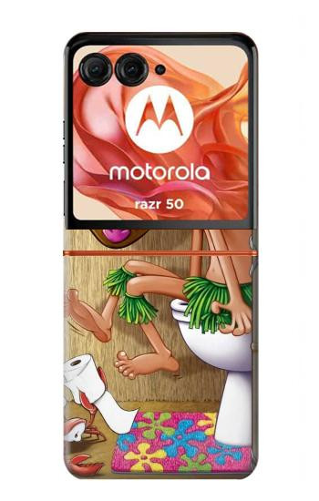S1702 Tiki Man Toilet Hülle Schutzhülle Taschen für Motorola Razr 70,60,50, Razr (2026, 2025, 2024)