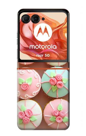 S1718 Yummy Cupcakes Hülle Schutzhülle Taschen für Motorola Razr 70,60,50, Razr (2026, 2025, 2024)