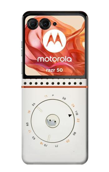 S1857 Retro Transistor Radio Hülle Schutzhülle Taschen für Motorola Razr 70,60,50, Razr (2026, 2025, 2024)