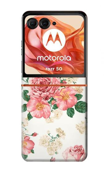 S1859 Rose Pattern Hülle Schutzhülle Taschen für Motorola Razr 70,60,50, Razr (2026, 2025, 2024)