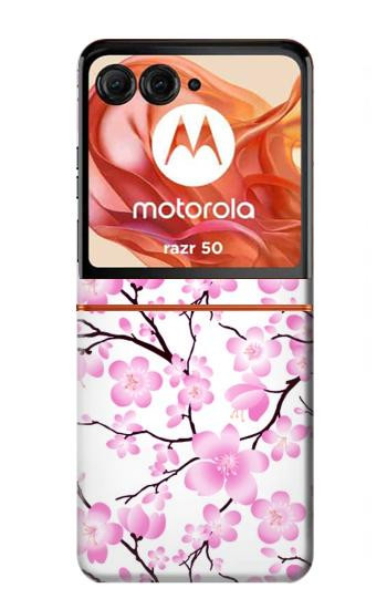 S1972 Sakura Cherry Blossoms Hülle Schutzhülle Taschen für Motorola Razr 70,60,50, Razr (2026, 2025, 2024)