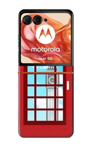 S2059 England British Telephone Box Minimalist Hülle Schutzhülle Taschen für Motorola Razr 70,60,50, Razr (2026, 2025, 2024)