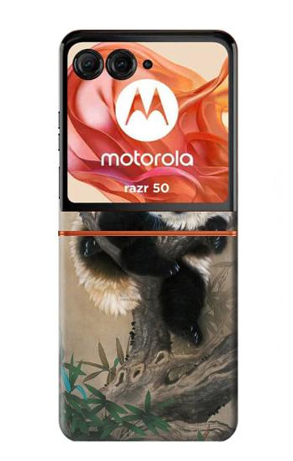 S2210 Panda Fluffy Art Painting Hülle Schutzhülle Taschen für Motorola Razr 50