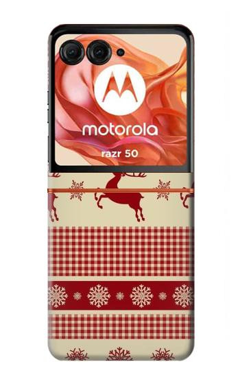 S2310 Christmas Snow Reindeers Hülle Schutzhülle Taschen für Motorola Razr 70,60,50, Razr (2026, 2025, 2024)
