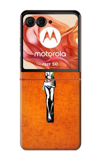 S2421 Jesus Christ On The Cross Hülle Schutzhülle Taschen für Motorola Razr 50