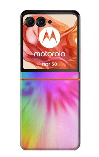 S2488 Tie Dye Color Hülle Schutzhülle Taschen für Motorola Razr 50