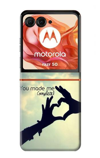 S2640 You Made Me Complete Love Hülle Schutzhülle Taschen für Motorola Razr 70,60,50, Razr (2026, 2025, 2024)