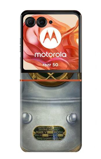 S2646 Vintage Deep Sea Diver Helmet Hülle Schutzhülle Taschen für Motorola Razr 70,60,50, Razr (2026, 2025, 2024)
