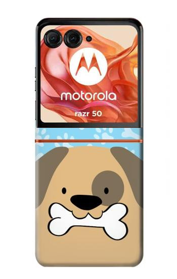 S2669 Cute Dog Paws Bones Cartoon Hülle Schutzhülle Taschen für Motorola Razr 70,60,50, Razr (2026, 2025, 2024)