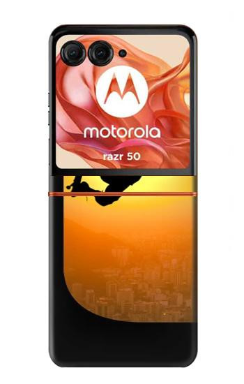 S2676 Extreme Skateboard Sunset Hülle Schutzhülle Taschen für Motorola Razr 70,60,50, Razr (2026, 2025, 2024)
