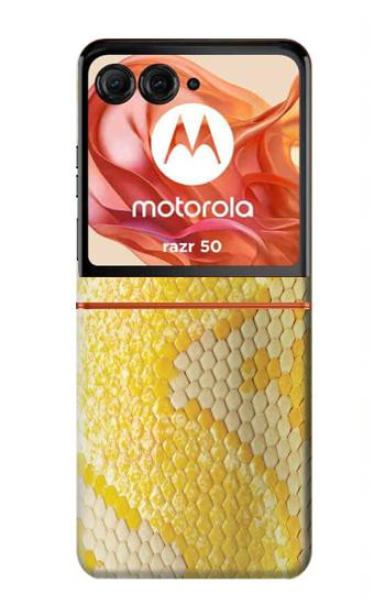 S2713 Yellow Snake Skin Graphic Printed Hülle Schutzhülle Taschen für Motorola Razr 70,60,50, Razr (2026, 2025, 2024)
