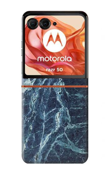 S2799 Light Blue Marble Stone Graphic Printed Hülle Schutzhülle Taschen für Motorola Razr 70,60,50, Razr (2026, 2025, 2024)