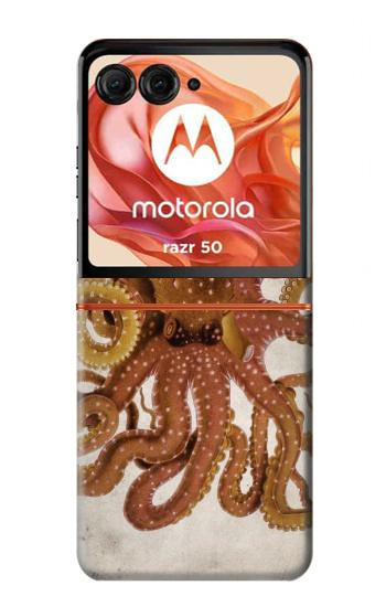 S2801 Vintage Octopus Hülle Schutzhülle Taschen für Motorola Razr 70,60,50, Razr (2026, 2025, 2024)