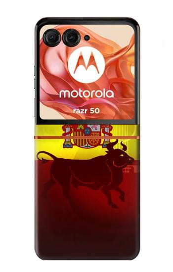 S2984 Spain Football Soccer Hülle Schutzhülle Taschen für Motorola Razr 70,60,50, Razr (2026, 2025, 2024)
