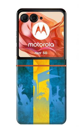 S2990 Sweden Football Soccer Hülle Schutzhülle Taschen für Motorola Razr 70,60,50, Razr (2026, 2025, 2024)