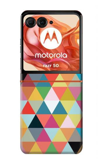 S3049 Triangles Vibrant Colors Hülle Schutzhülle Taschen für Motorola Razr 70,60,50, Razr (2026, 2025, 2024)