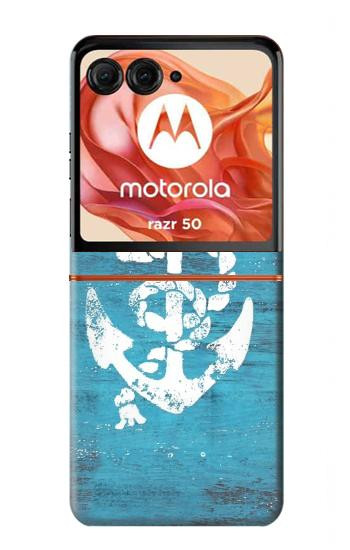 S3053 Marine Anchor Blue Hülle Schutzhülle Taschen für Motorola Razr 70,60,50, Razr (2026, 2025, 2024)