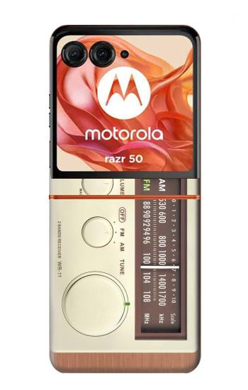 S3165 FM AM Wooden Receiver Graphic Hülle Schutzhülle Taschen für Motorola Razr 70,60,50, Razr (2026, 2025, 2024)