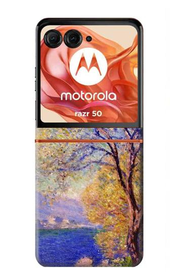 S3339 Claude Monet Antibes Seen from the Salis Gardens Hülle Schutzhülle Taschen für Motorola Razr 70,60,50, Razr (2026, 2025, 2024)