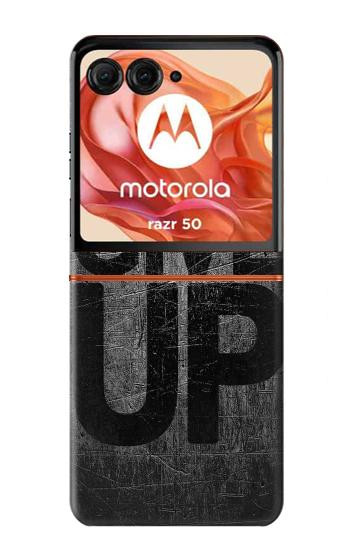 S3367 Never Give Up Hülle Schutzhülle Taschen für Motorola Razr 70,60,50, Razr (2026, 2025, 2024)