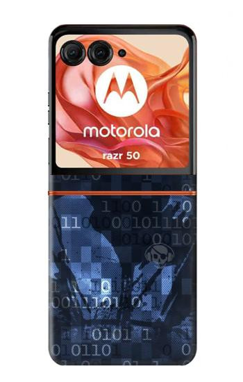S3431 Digital Code Cyber Hacker Hülle Schutzhülle Taschen für Motorola Razr 70,60,50, Razr (2026, 2025, 2024)