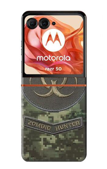 S3468 Biohazard Zombie Hunter Graphic Hülle Schutzhülle Taschen für Motorola Razr 70,60,50, Razr (2026, 2025, 2024)