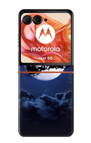 S3508 Xmas Santa Moon Hülle Schutzhülle Taschen für Motorola Razr 70,60,50, Razr (2026, 2025, 2024)