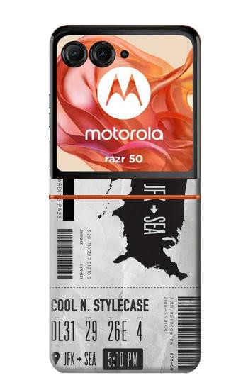 S3615 Airline Boarding Pass Art Hülle Schutzhülle Taschen für Motorola Razr 70,60,50, Razr (2026, 2025, 2024)