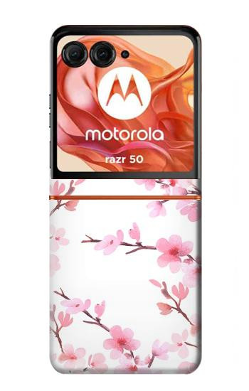 S3707 Pink Cherry Blossom Spring Flower Hülle Schutzhülle Taschen für Motorola Razr 70,60,50, Razr (2026, 2025, 2024)