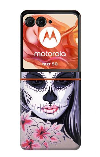 S3821 Sugar Skull Steam Punk Girl Gothic Hülle Schutzhülle Taschen für Motorola Razr 70,60,50, Razr (2026, 2025, 2024)
