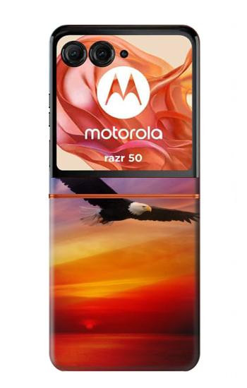 S3841 Bald Eagle Flying Colorful Sky Hülle Schutzhülle Taschen für Motorola Razr 70,60,50, Razr (2026, 2025, 2024)