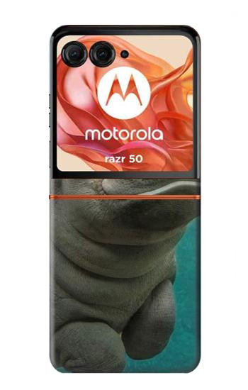 S3871 Cute Baby Hippo Hippopotamus Hülle Schutzhülle Taschen für Motorola Razr 70,60,50, Razr (2026, 2025, 2024)