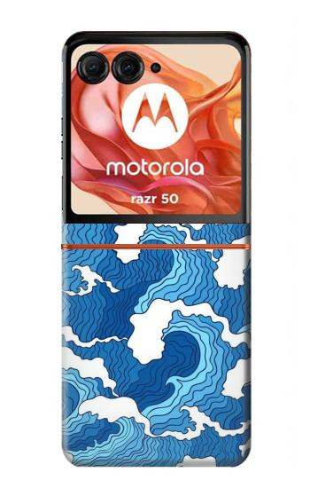 S3901 Aesthetic Storm Ocean Waves Hülle Schutzhülle Taschen für Motorola Razr 70,60,50, Razr (2026, 2025, 2024)