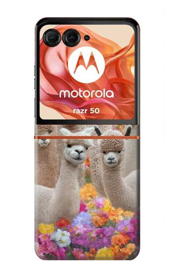 S3916 Alpaca Family Baby Alpaca Hülle Schutzhülle Taschen für Motorola Razr 70,60,50, Razr (2026, 2025, 2024)