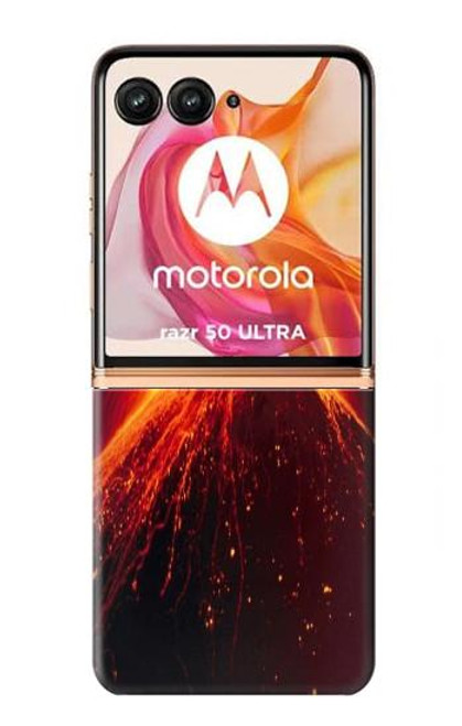 S0745 Volcano Lava Hülle Schutzhülle Taschen für Motorola Razr 50 Ultra