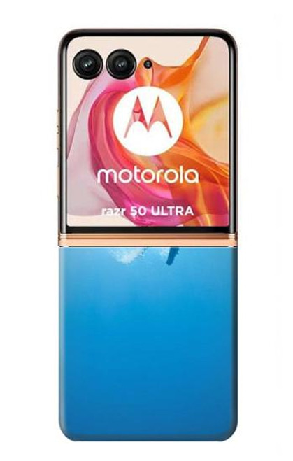 S0843 Blue Whale Hülle Schutzhülle Taschen für Motorola Razr 50 Ultra