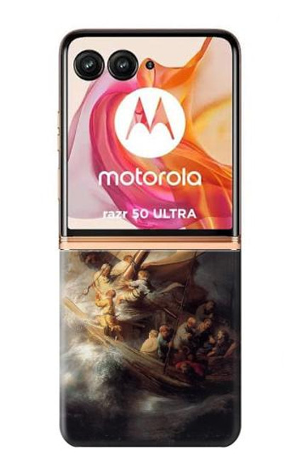 S1091 Rembrandt Christ in The Storm Hülle Schutzhülle Taschen für Motorola Razr 50 Ultra