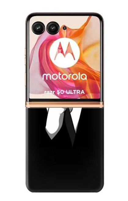 S1591 Anonymous Man in Black Suit Hülle Schutzhülle Taschen für Motorola Razr 50 Ultra
