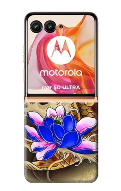 S1604 Carp Koi Fish Japanese Tattoo Hülle Schutzhülle Taschen für Motorola Razr 50 Ultra