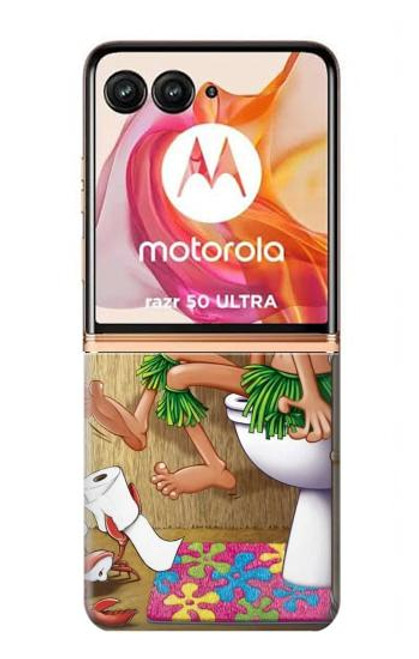 S1702 Tiki Man Toilet Hülle Schutzhülle Taschen für Motorola Razr 50 Ultra