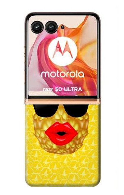 S2443 Funny Pineapple Sunglasses Kiss Hülle Schutzhülle Taschen für Motorola Razr 50 Ultra