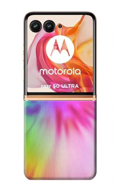 S2488 Tie Dye Color Hülle Schutzhülle Taschen für Motorola Razr 50 Ultra