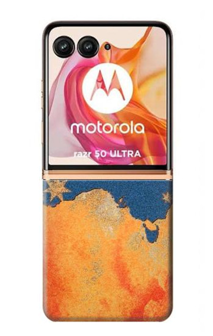 S2494 Australia Flag Map Rock Texture Hülle Schutzhülle Taschen für Motorola Razr 50 Ultra