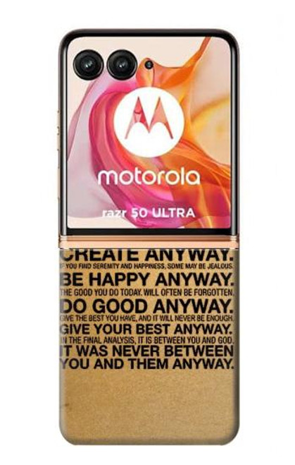 S2513 Mother Teresa Anyway Quotes Hülle Schutzhülle Taschen für Motorola Razr 50 Ultra