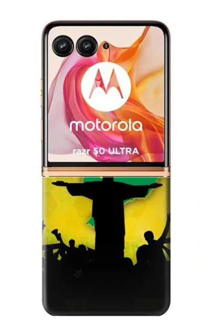 S2981 Brazil Football Soccer Hülle Schutzhülle Taschen für Motorola Razr 50 Ultra