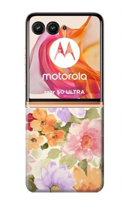 S3035 Sweet Flower Painting Hülle Schutzhülle Taschen für Motorola Razr 50 Ultra