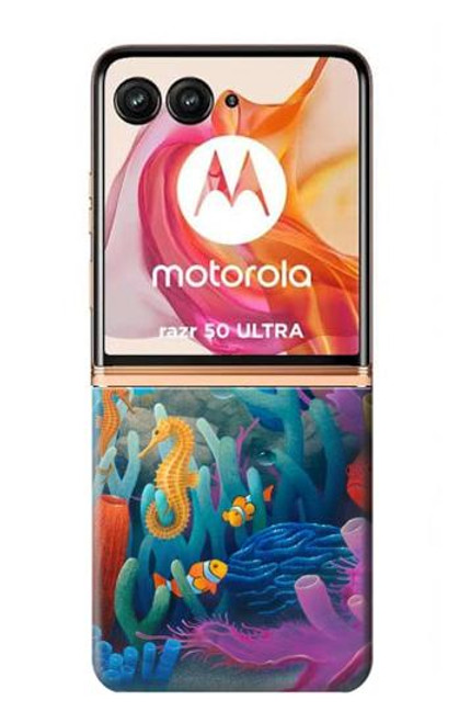 S3227 Underwater World Cartoon Hülle Schutzhülle Taschen für Motorola Razr 50 Ultra