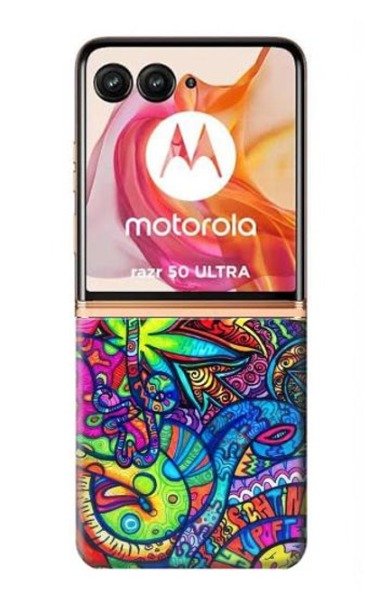 S3255 Colorful Art Pattern Hülle Schutzhülle Taschen für Motorola Razr 50 Ultra