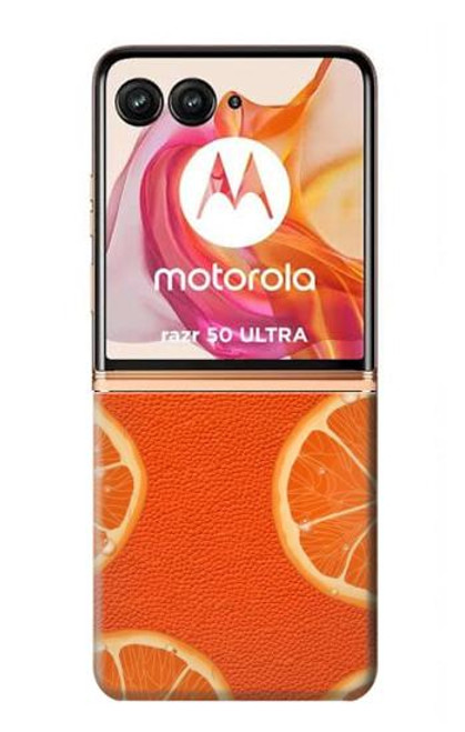 S3946 Seamless Orange Pattern Hülle Schutzhülle Taschen für Motorola Razr 50 Ultra