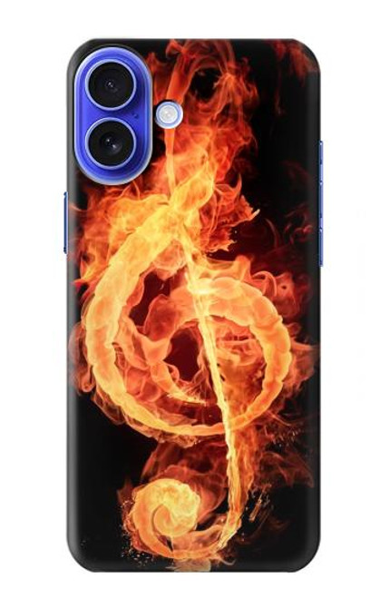 S0493 Music Note Burn Hülle Schutzhülle Taschen für iPhone 16